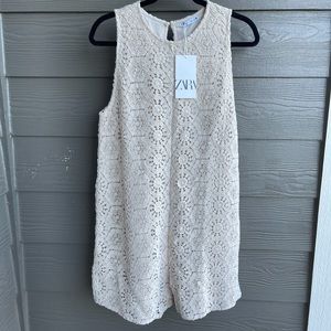 Zara  NWT croche jumpsuit/romper.Size large.